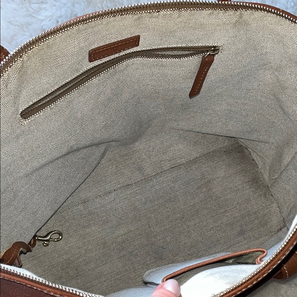 Dooney & Bourke Brown Pebble Grain Short Handle Tote - Picture 7 of 16